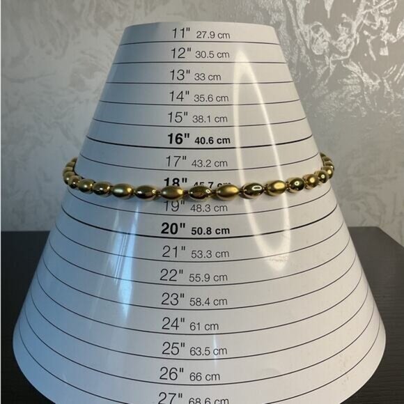 Gold & Silver Bead Necklace With Adjustable Closure - Picture 2 of 4